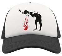 Banksy Love Sick Girl Vomiting Valentine's Day Hearts Unisex Breathable Half Mesh Cap Hat Baseball Cap Sport Active Black One Size