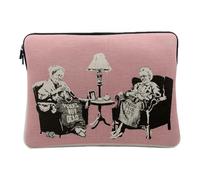 Banksy Mamie Punks Not Dead Thug for Life Computer and Tablet Case Linen Look 14-15 Inches Protective Laptop Sleeve Printed in France