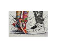 Banksy Panel Sneakers Street Graffiti Painting Art Poster (2) Canvas Wall Art Picture Prints Hanging Photo Decor Home Artworks 08x12inch(20x30cm)