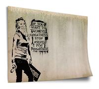 Banksy Poster: Achieve Greatness Graffiti Street Art Motivational Quote, Unframed Art Print, Mural - A4, A3, A2, A1, A0, XXL - Living Room, Bedroom, Kitchen, Decoration