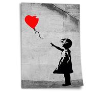 Banksy Poster: Balloon Girl classic street art, unframed art print, mural - A4, A3, A2, A1, A0, XXL - living room, bedroom, kitchen, decoration