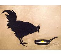 Banksy Poster Chicken And Egg Photo Wall Art Picture A4
