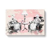 Banksy Postmortem Punks Not Dead Graffiti (1) Canvas Print for Living Room Bedroom Home Office Décor, Wall Art Picture Ready to Hang, 30 x 20 Inch (76 x 50 cm)