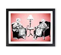 Banksy Postmortem Punks Not Dead Graffiti No.1 Modern Framed Print | A3 Black Framed Wall Art | Ready to Hang | Eclectic Nature Picture | Living Room Bedroom Lounge Office