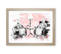 Banksy Postmortem Punks Not Dead Graffiti No.1 V3 Modern Framed Wall Art Print, Ready to Hang Picture for Living Room Bedroom Home Office Décor, Oak A4 (34 x 25 cm)