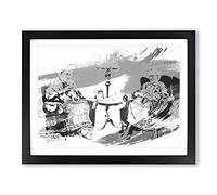 Banksy Postmortem Punks Not Dead Graffiti Vol.1 V1 Modern Framed Print | A2 Black Framed Wall Art | Ready to Hang | Eclectic Nature Picture | Living Room Bedroom Lounge Office