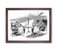 Banksy Postmortem Punks Not Dead Graffiti Vol.1 V1 Modern Framed Wall Art Print, Ready to Hang Picture for Living Room Bedroom Home Office Décor, Walnut A3 (46 x 34 cm)