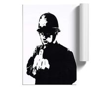 Banksy Rude Copper Graffiti Wall Art | Unframed Wall Art Print | Ready to Frame Poster | Modern Home Decor Picture | Artwork for Living Room, Bedroom, Kitchen or Office | A2 (42x59.4 cm)