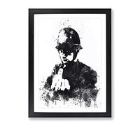 Banksy Rude Copper Graffiti Wall Art V3 Modern Framed Print | A3 Black Framed Wall Art | Ready to Hang | Eclectic Nature Picture | Living Room Bedroom Lounge Office