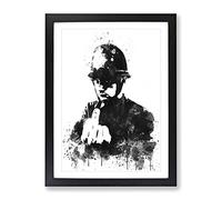 Banksy Rude Copper Graffiti Wall Art V4 Modern Framed Print | A2 Black Framed Wall Art | Ready to Hang | Eclectic Nature Picture | Living Room Bedroom Lounge Office