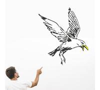 Banksy Seagull Stencil - Wall Painting Art & Decor Stencil - Interior/Exterior - Reusable (17x20cm/7x8)