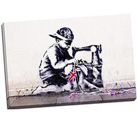 Banksy Slave Labour Canvas Print Picture Wall Art Large 30x20 Inches