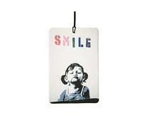 Banksy Smile Car Air Freshener (Street Art/Graffiti/Xmas Christmas Stocking Filler/Secret Santa/Novelty Scented Gift)
