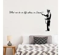 Banksy Stencil, What We Do in Life Echos in Eternity, Painting Stencil, Reusable, Home Decor Art Painting (28x54cm / 11x21)