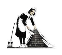 Banksy Sticker Maid Sticker Cult Housewife Cleaning Woman Graffiti Street Art Cleaning Style Weatherproof UV Resistant Stickers for Adults