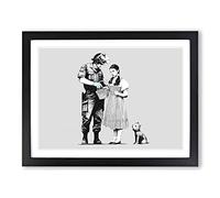 Banksy Stop Search Dorothy Graffiti Wall Art Modern Framed Print | A4 Black Framed Wall Art | Ready to Hang | Eclectic Nature Picture | Living Room Bedroom Lounge Office
