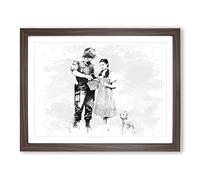 Banksy Stop Search Dorothy Graffiti Wall Art V4 Modern Framed Print | A4 Walnut Framed Wall Art | Ready to Hang | Eclectic Nature Picture | Living Room Bedroom Lounge Office