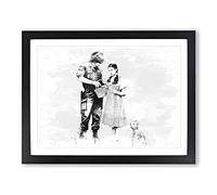 Banksy Stop Search Dorothy Graffiti Wall Art V4 Modern Framed Wall Art Print, Ready to Hang Picture for Living Room Bedroom Home Office Décor, Black A2 (64 x 46 cm)