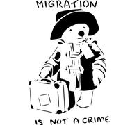 Banksy Street Art Graffiti Decal, Wall/Bedroom/Laptop/Car (6 Paddington Migration)