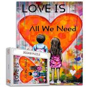 Banksy Street Art Jigsaw Puzzles 1000 Pieces for Adults, Families (Boy and Girl,Love,Heart,Letter,Child) Pieces Fit Together Perfectly 19.7''x27.6''inch DoodleFrameable Magic Puzzle Art(Colorful)