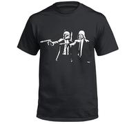 Banksy Vader's Pulp Fiction Funny Vintage Men's T-Shirt Top(Black, 4XL)