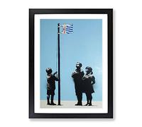 Banksy Very Little Helps Wall Graffiti Art Modern Framed Print | A3 Black Framed Wall Art | Ready to Hang | Eclectic Nature Picture | Living Room Bedroom Lounge Office