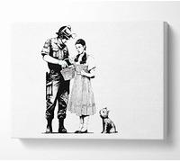 Banksy Wizard Of Oz Dorothy Lost Canvas Print Wall Art - Canvas Art Large 26 x 40 Inches