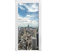 BANLV DIY New York City Daylight Mural Waterproof Wallpaper Self Adhesive Door Sticker Print Picture Renovation New Bedroom Home Decor