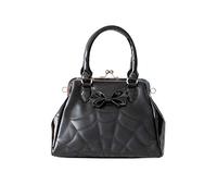 Banned Alternative Women Femme Fatale Spider Web Handbag - One Size Black