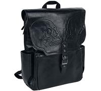 Banned Alternative Women Fire Armour Skull Backpack - One Size Black