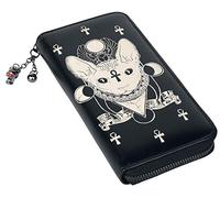 Banned Apparel Bastet Egyptian Cat Siamese Kitty Sphynx Occult Powers Wallet Black