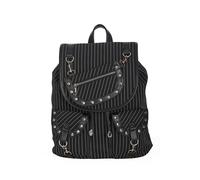BANNED Apparel Black Pinstripe Punk Rockabilly Gothic Studded Yamy Bag Backpack