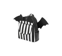 BANNED Apparel Black White Stripes Bat Ears Gothic Punk Emo Nightfall Backpack