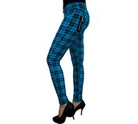 Banned Apparel Check Skinny Jeans Blue XL