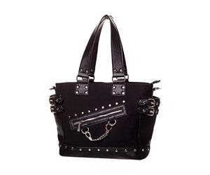 Banned Apparel Ladies Handcuff Alternative Handbag Gothic Rock Black Shoulder