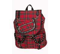 Banned Red Tartan Backpack Women Backpack Black-red, Polyester, Polyurethane,