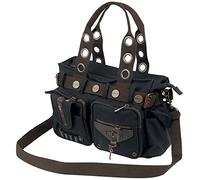 Banned Apparel Steampunk Vintage Lock & Key Shoulder Bag Handbag Black/Brown