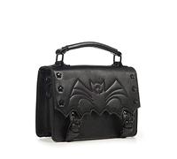 Banned Apparel Women's Black Gothic Punk Emo Rockabilly Bat Horror Nocturne Satchel Bag (Black)