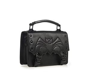 Banned Apparel Women's Black Gothic Punk Emo Rockabilly Bat Horror Nocturne Satchel Bag (Black)