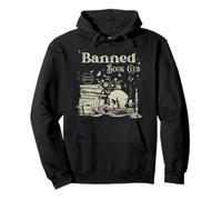 Banned Book Reader's Club Literacy And Justice For All Skull Pullover Hoodie