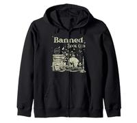 Banned Book Reader's Club Literacy And Justice For All Skull Zip Hoodie