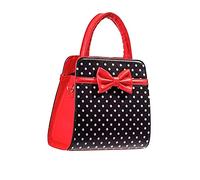 Banned Carla Retro Bag 50s Rockabilly Polka Faux Leather Top Handle Handbag