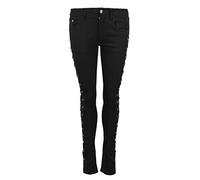 Banned Corset Lace Up Jeans Gothic Trousers Black