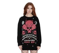 Banned Cosmo Gothic Jumper Knitted Bat Star Moon Black Ouija Occult, Pink, XXL