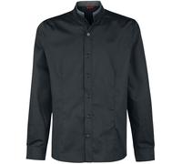 Banned Double Collar Shirt Longsleeve black M