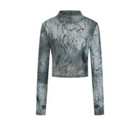 Banned Dysnomia Top Long-sleeve Shirt grey blue XXL