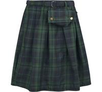 Banned Fear is Over Kilt Midi Skirt green 3XL-4XL