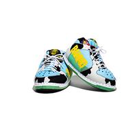Banned Goods Moo Low Sneaker Slippers, Unisex, One Size, Green, Blue, 4-12 Women/4-12 Men, green blue, 35.5/45.5 EU