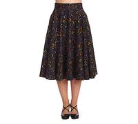 Banned Halloween All Hallows Cat Swing Skirt - Black/L