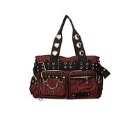 Banned Handcuff Handbag - Black/Red/One Size
